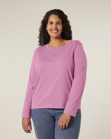 Stella Muser Long Sleeve - Das Iconic Langarm-Damen-T-Shirt - Bubble Pink - XXL bedrucken, Art.-Nr. STTW219C1292X