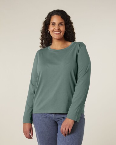 Stella Muser Long Sleeve - Das Iconic Langarm-Damen-T-Shirt - Green Bay - XL bedrucken, Art.-Nr. STTW219C1441X