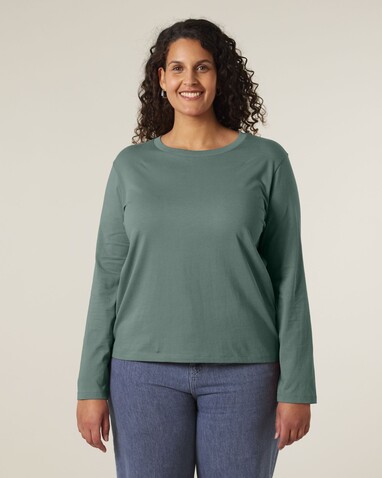 Stella Muser Long Sleeve - Das Iconic Langarm-Damen-T-Shirt - Green Bay - XL bedrucken, Art.-Nr. STTW219C1441X