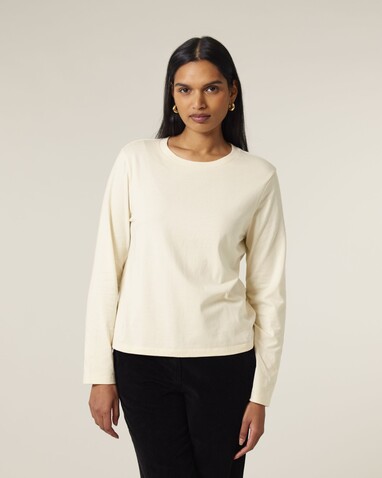 Stella Muser Long Sleeve - Das Iconic Langarm-Damen-T-Shirt - Natural Raw - XXL bedrucken, Art.-Nr. STTW219C0542X