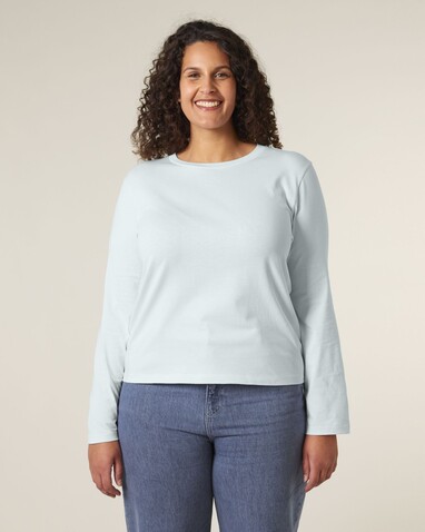 Stella Muser Long Sleeve - Das Iconic Langarm-Damen-T-Shirt - Blue Ice - XXL bedrucken, Art.-Nr. STTW219C7282X
