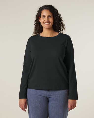 Stella Muser Long Sleeve - Das Iconic Langarm-Damen-T-Shirt - Black - S bedrucken, Art.-Nr. STTW219C0021S