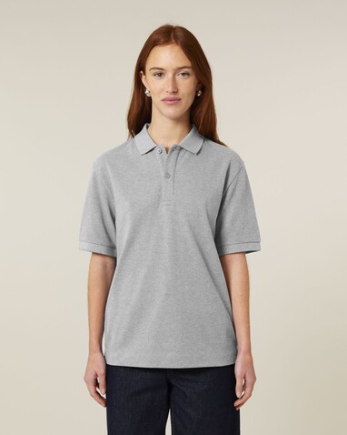 Prepster 2.0 - Das Unisex-Polo - Heather Grey - XXS bedrucken, Art.-Nr. STPU222C2502S