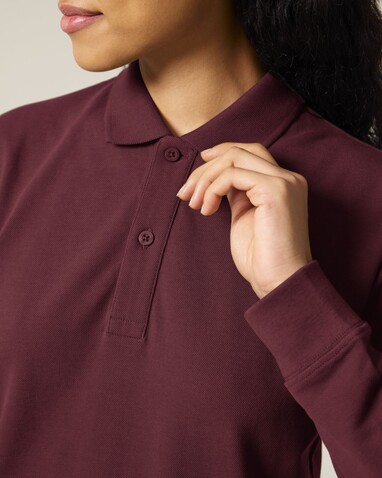 Prepster 2.0 Long Sleeve - Das Langarm-Unisex-Polo - Burgundy - S bedrucken, Art.-Nr. STPU223C2441S