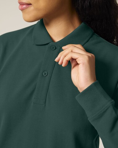 Prepster 2.0 Long Sleeve - Das Langarm-Unisex-Polo - Glazed Green - XXL bedrucken, Art.-Nr. STPU223C0362X