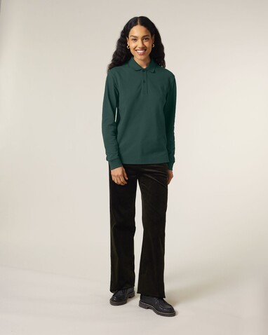 Prepster 2.0 Long Sleeve - Das Langarm-Unisex-Polo - Glazed Green - L bedrucken, Art.-Nr. STPU223C0361L