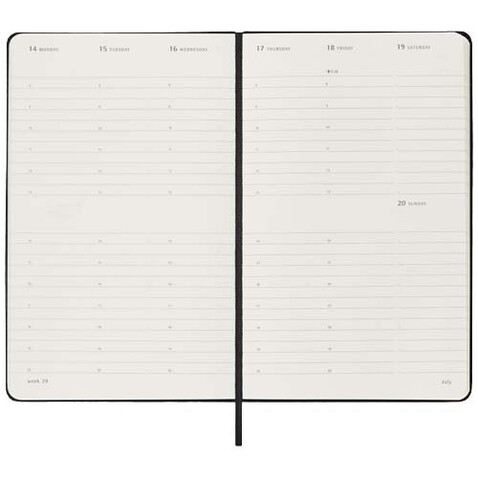 Moleskine Hardcover 12 Monate Wochenkalender L vertikal, schwarz bedrucken, Art.-Nr. 10793790 Moleskine Hardcover 12 Monate Wochenkalender L vertikal, schwarz bedrucken, Art.-Nr. 10793790