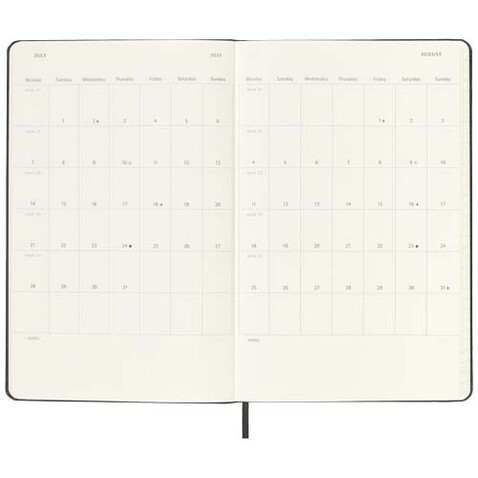Moleskine Hardcover 12 Monate Wochenkalender L vertikal, schwarz bedrucken, Art.-Nr. 10793790 Moleskine Hardcover 12 Monate Wochenkalender L vertikal, schwarz bedrucken, Art.-Nr. 10793790