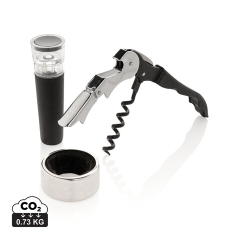 Vino 3-tlg. Sommelier Set silber bedrucken, Art.-Nr. P911.072 Vino 3-tlg. Sommelier Set silber bedrucken, Art.-Nr. P911.072