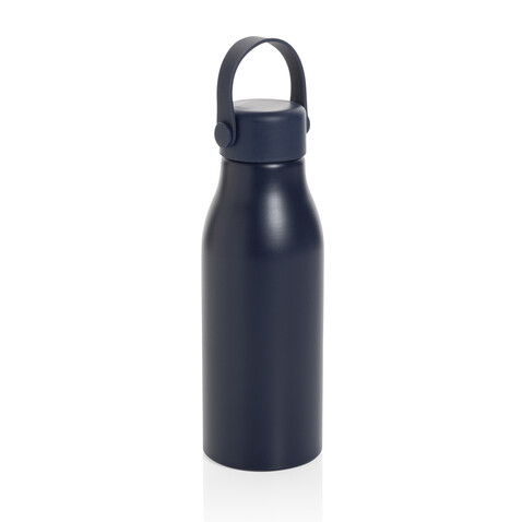 Pluto Flasche aus RCS-zertifiziert recyceltem Alu 680ml navy blau bedrucken, Art.-Nr. P437.0425