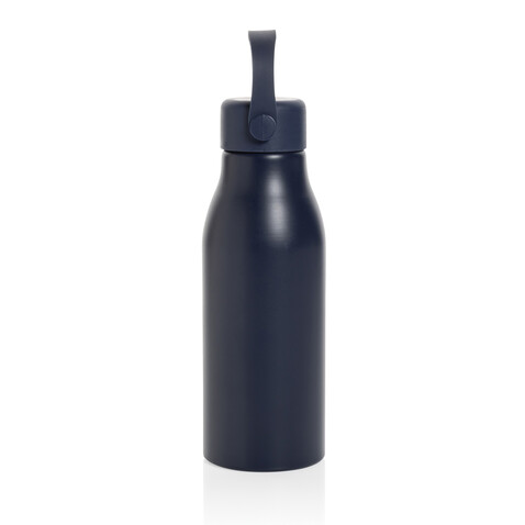 Pluto Flasche aus RCS-zertifiziert recyceltem Alu 680ml navy blau bedrucken, Art.-Nr. P437.0425