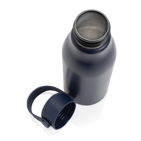 Pluto Flasche aus RCS-zertifiziert recyceltem Alu 680ml navy blau bedrucken, Art.-Nr. P437.0425