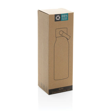 Pluto Flasche aus RCS-zertifiziert recyceltem Alu 680ml navy blau bedrucken, Art.-Nr. P437.0425