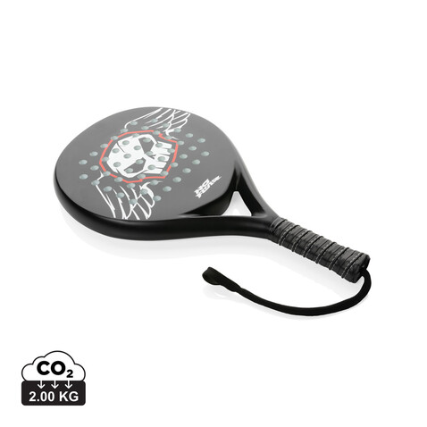 No Fear Fiberglas Padel-Racket schwarz bedrucken, Art.-Nr. P453.451 No Fear Fiberglas Padel-Racket schwarz bedrucken, Art.-Nr. P453.451