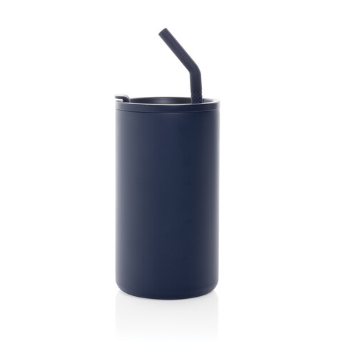 Cube Becher aus RCS recyceltem Stahl 800ml navy blau bedrucken, Art.-Nr. P437.3125 Cube Becher aus RCS recyceltem Stahl 800ml navy blau bedrucken, Art.-Nr. P437.3125