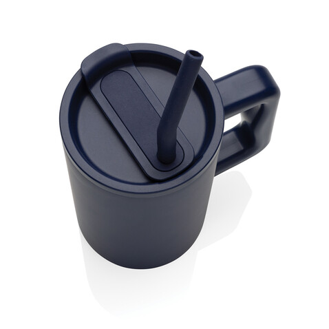 Cube Becher aus RCS recyceltem Stahl 800ml navy blau bedrucken, Art.-Nr. P437.3125 Cube Becher aus RCS recyceltem Stahl 800ml navy blau bedrucken, Art.-Nr. P437.3125