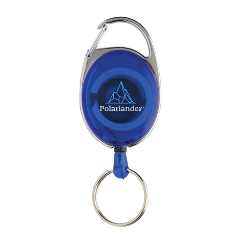 Roller-Clip-Schlüsselanhänger aus RCS recyceltem ABS blau bedrucken, Art.-Nr. P191.6505 Roller-Clip-Schlüsselanhänger aus RCS recyceltem ABS blau bedrucken, Art.-Nr. P191.6505