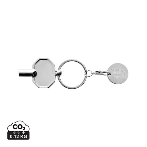 RCS Heizkörpschlüssel & Einkaufswagens-Chip am Schlüsselring silber bedrucken, Art.-Nr. P191.7002 RCS Heizkörpschlüssel & Einkaufswagens-Chip am Schlüsselring silber bedrucken, Art.-Nr. P191.7002