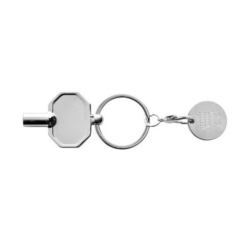 RCS Heizkörpschlüssel & Einkaufswagens-Chip am Schlüsselring silber bedrucken, Art.-Nr. P191.7002 RCS Heizkörpschlüssel & Einkaufswagens-Chip am Schlüsselring silber bedrucken, Art.-Nr. P191.7002