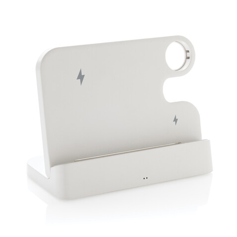 Joltz dual 15W-Ladegerät aus RCS rec. ABS mit iWatch-Slot weiß bedrucken, Art.-Nr. P308.6103 Joltz dual 15W-Ladegerät aus RCS rec. ABS mit iWatch-Slot weiß bedrucken, Art.-Nr. P308.6103