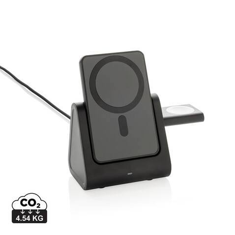 Powerbase 3-in-1-Charger aus RCS Kunststoff mit Powerbank schwarz bedrucken, Art.-Nr. P309.0201 Powerbase 3-in-1-Charger aus RCS Kunststoff mit Powerbank schwarz bedrucken, Art.-Nr. P309.0201