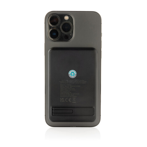 Powerbase 3-in-1-Charger aus RCS Kunststoff mit Powerbank schwarz bedrucken, Art.-Nr. P309.0201 Powerbase 3-in-1-Charger aus RCS Kunststoff mit Powerbank schwarz bedrucken, Art.-Nr. P309.0201