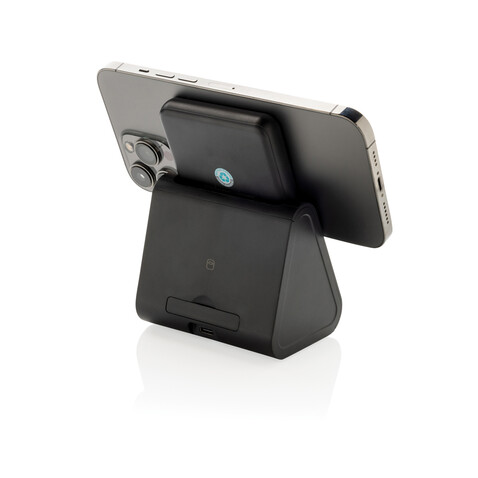 Powerbase 3-in-1-Charger aus RCS Kunststoff mit Powerbank schwarz bedrucken, Art.-Nr. P309.0201 Powerbase 3-in-1-Charger aus RCS Kunststoff mit Powerbank schwarz bedrucken, Art.-Nr. P309.0201