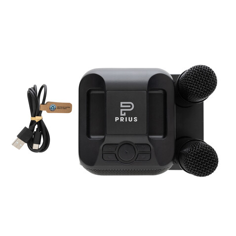 Singvibe Karaoke-Set mit Doppelmikrofon aus RCS rec. ABS schwarz bedrucken, Art.-Nr. P331.0601 Singvibe Karaoke-Set mit Doppelmikrofon aus RCS rec. ABS schwarz bedrucken, Art.-Nr. P331.0601