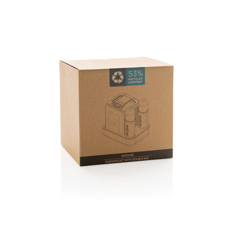 Singvibe Karaoke-Set mit Doppelmikrofon aus RCS rec. ABS schwarz bedrucken, Art.-Nr. P331.0601 Singvibe Karaoke-Set mit Doppelmikrofon aus RCS rec. ABS schwarz bedrucken, Art.-Nr. P331.0601