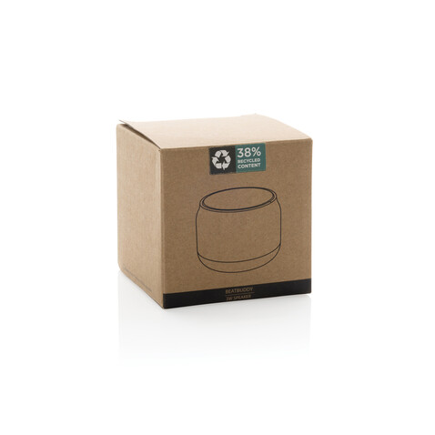 BeatBuddy 3W-Lautsprecher aus RCS recyceltem ABS grau bedrucken, Art.-Nr. P331.0802 BeatBuddy 3W-Lautsprecher aus RCS recyceltem ABS grau bedrucken, Art.-Nr. P331.0802