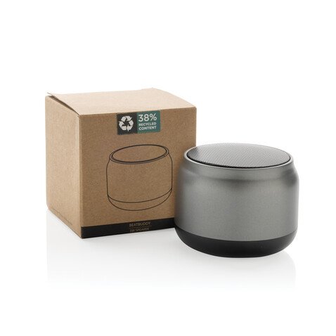 BeatBuddy 3W-Lautsprecher aus RCS recyceltem ABS grau bedrucken, Art.-Nr. P331.0802 BeatBuddy 3W-Lautsprecher aus RCS recyceltem ABS grau bedrucken, Art.-Nr. P331.0802