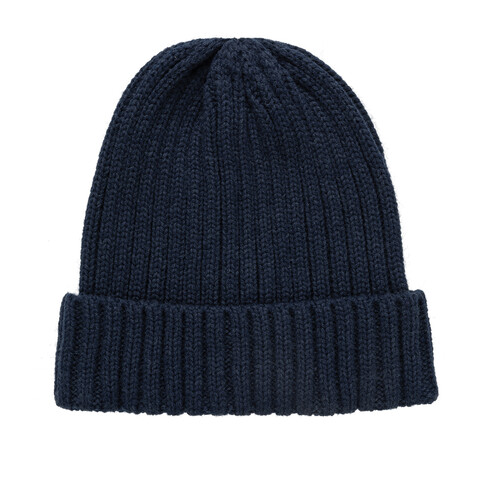 Kennedi AWARE™ Polylana® Beanie navy blau bedrucken, Art.-Nr. P453.3825
