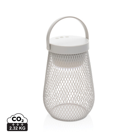 Aurora USB-Tischlampe aus RCS recyceltem ABS grau bedrucken, Art.-Nr. P513.7502