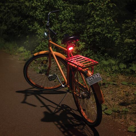 Lumino USB Fahrradlicht-Set aus RCS recyceltem Kunststoff schwarz bedrucken, Art.-Nr. P513.8401 Lumino USB Fahrradlicht-Set aus RCS recyceltem Kunststoff schwarz bedrucken, Art.-Nr. P513.8401