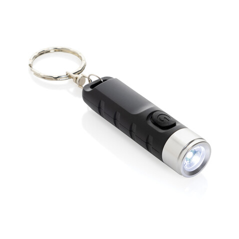 Globix USB Schlüsselanhänger-Taschenlampe aus RCS rABS schwarz bedrucken, Art.-Nr. P514.0201 Globix USB Schlüsselanhänger-Taschenlampe aus RCS rABS schwarz bedrucken, Art.-Nr. P514.0201