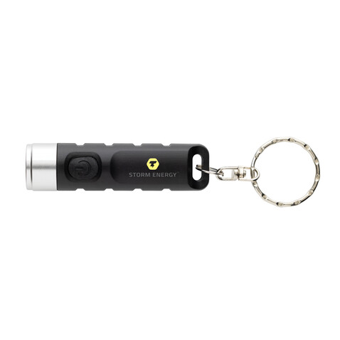 Globix USB Schlüsselanhänger-Taschenlampe aus RCS rABS schwarz bedrucken, Art.-Nr. P514.0201 Globix USB Schlüsselanhänger-Taschenlampe aus RCS rABS schwarz bedrucken, Art.-Nr. P514.0201