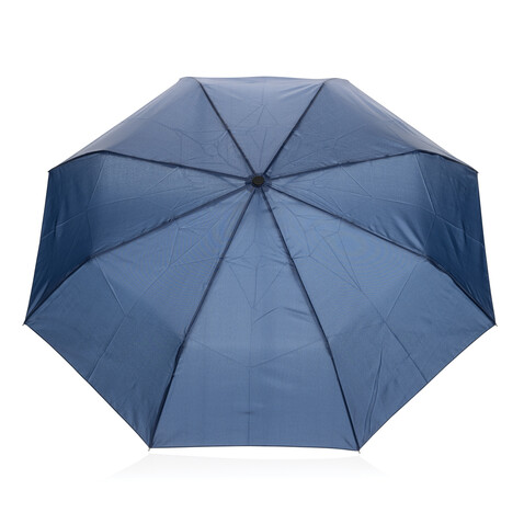 Yara 21“ AWARE™ rPET Regenschirm mit Karabiner navy blau bedrucken, Art.-Nr. P850.7125