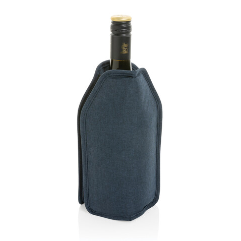 Vino AWARE™ rPET Weinkühler-Sleeve navy blau bedrucken, Art.-Nr. P915.0125 Vino AWARE™ rPET Weinkühler-Sleeve navy blau bedrucken, Art.-Nr. P915.0125
