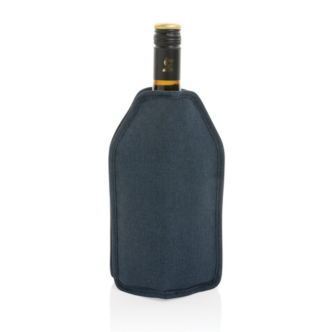 Vino AWARE™ rPET Weinkühler-Sleeve navy blau bedrucken, Art.-Nr. P915.0125 Vino AWARE™ rPET Weinkühler-Sleeve navy blau bedrucken, Art.-Nr. P915.0125