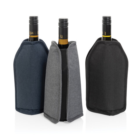 Vino AWARE™ rPET Weinkühler-Sleeve navy blau bedrucken, Art.-Nr. P915.0125 Vino AWARE™ rPET Weinkühler-Sleeve navy blau bedrucken, Art.-Nr. P915.0125