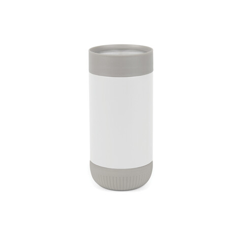 VINGA Erie 350ml Becher aus RCS rec. Stainless-Steel weiß, grau bedrucken, Art.-Nr. V4321003