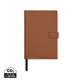 VINGA Timo Notizbuch aus RCS recyceltem rPET braun bedrucken, Art.-Nr. V7730009