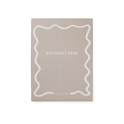 VINGA Thankfulness GRS-recyceltes Papierjournal beige bedrucken, Art.-Nr. V7730319 VINGA Thankfulness GRS-recyceltes Papierjournal beige bedrucken, Art.-Nr. V7730319
