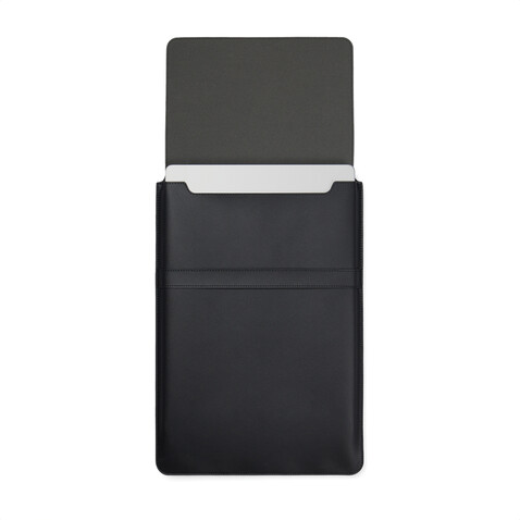VINGA Timo 16" Laptop-Sleeve aus RCS recyceltem rPET schwarz bedrucken, Art.-Nr. V7880601