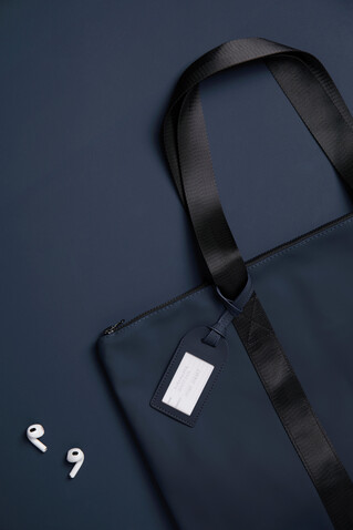VINGA Baltimore Gepäckanhänger aus RCS recyceltem Polyester navy blau bedrucken, Art.-Nr. V8200225 VINGA Baltimore Gepäckanhänger aus RCS recyceltem Polyester navy blau bedrucken, Art.-Nr. V8200225
