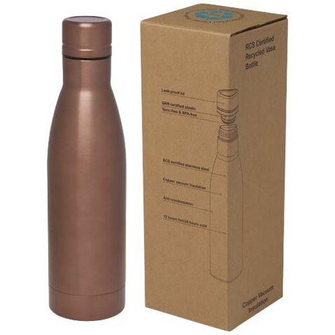 Vasa RCS-zertifizierte Kupfer-Vakuum Isolierflasche aus recyceltem Edelstahl, 500 ml, bronze bedrucken, Art.-Nr. 10073640 Vasa RCS-zertifizierte Kupfer-Vakuum Isolierflasche aus recyceltem Edelstahl, 500 ml, bronze bedrucken, Art.-Nr. 10073640