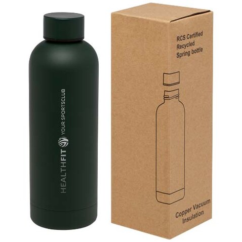 Spring 500 ml RCS-zertifizierte Kupfer-Vakuum Isolierflasche aus recyceltem Edelstahl, Green flash bedrucken, Art.-Nr. 10079864 Spring 500 ml RCS-zertifizierte Kupfer-Vakuum Isolierflasche aus recyceltem Edelstahl, Green flash bedrucken, Art.-Nr. 10079864