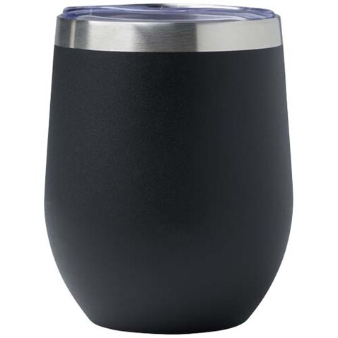 Corzo 350 ml RCS-zertifizierter Kupfer-Vakuum Isolierbecher aus recyceltem Edelstahl, schwarz bedrucken, Art.-Nr. 10079990 Corzo 350 ml RCS-zertifizierter Kupfer-Vakuum Isolierbecher aus recyceltem Edelstahl, schwarz bedrucken, Art.-Nr. 10079990