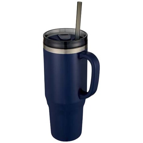 Melbourne 1200 ml RCS-zertifizierter Isolierbecher mit Strohhalm, navy bedrucken, Art.-Nr. 10080155 Melbourne 1200 ml RCS-zertifizierter Isolierbecher mit Strohhalm, navy bedrucken, Art.-Nr. 10080155
