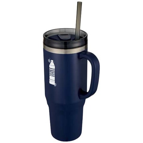 Melbourne 1200 ml RCS-zertifizierter Isolierbecher mit Strohhalm, navy bedrucken, Art.-Nr. 10080155 Melbourne 1200 ml RCS-zertifizierter Isolierbecher mit Strohhalm, navy bedrucken, Art.-Nr. 10080155